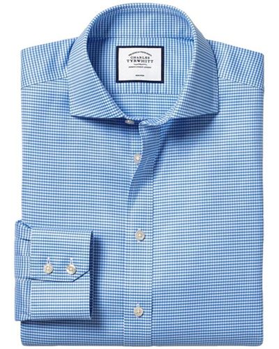 Charles Tyrwhitt Non-Iron Twill Shirt - Blue