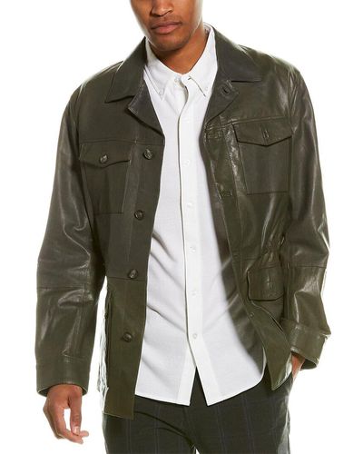 Brunello Cucinelli Leather Jacket - Green