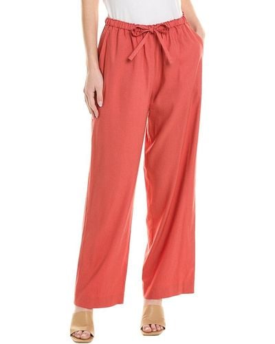 Rebecca Taylor Linen-blend Pant - Red