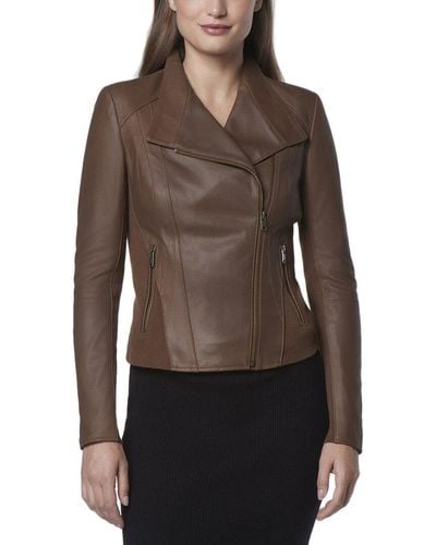 Andrew Marc Marc New York Felix Leather Jacket - Brown