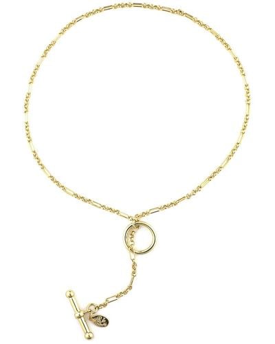 Rivka Friedman 18k Plated Figaro Chain Necklace - Metallic