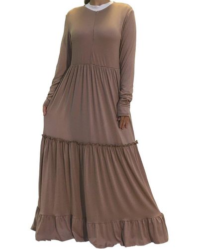 MONICA FASHION Plus Maxi Dress - Brown