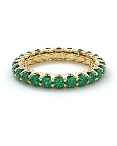 The Eternal Fit 14k 2.53 Ct. Tw. Emerald Eternity Ring - Green