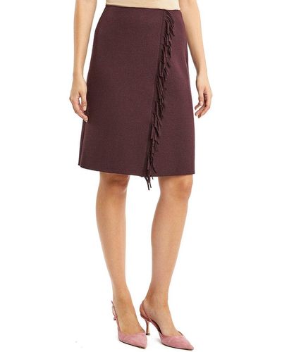 ROSSO35 Wool-blend Skirt - Purple