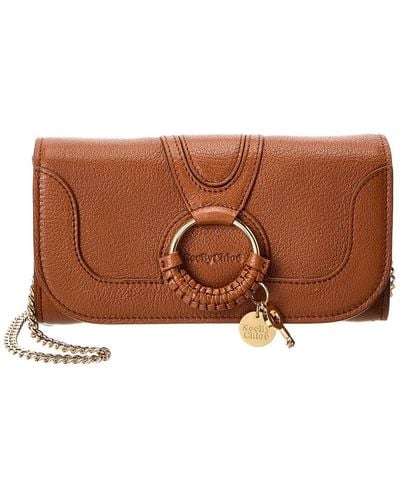See By Chloé Hana Leather Wallet On Chain - Brown