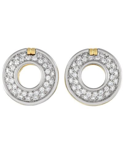 Tiffany & Co. 18K Two-Tone 0.35 Ct. Tw. Diamond Earrings (Authentic Pre-Owned) - Metallic