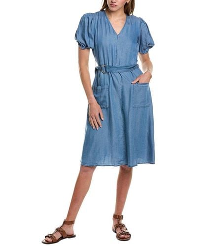 Sharagano Greta Midi Dress - Blue