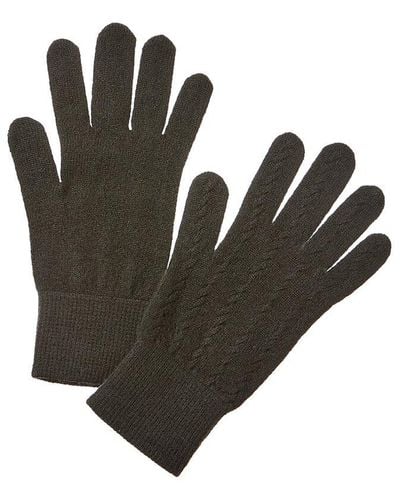 SCOTT & SCOTT LONDON Cable Cashmere Gloves - Black