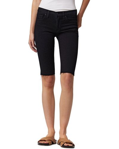 Hudson Jeans Amelia Cut Off Knee Short Black Jean