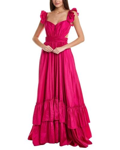 Mac Duggal Open Back Gown - Pink