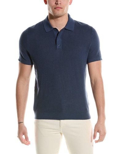 Onia Textured Polo Shirt - Blue
