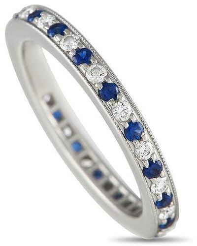 Tiffany & Co. Platinum Sapphire Eternity Ring (Authentic Pre-Owned) - Blue