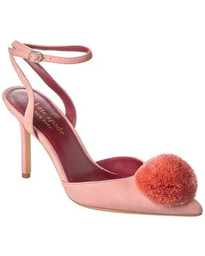 Kate Spade Amore Pom Suede Pump - Pink