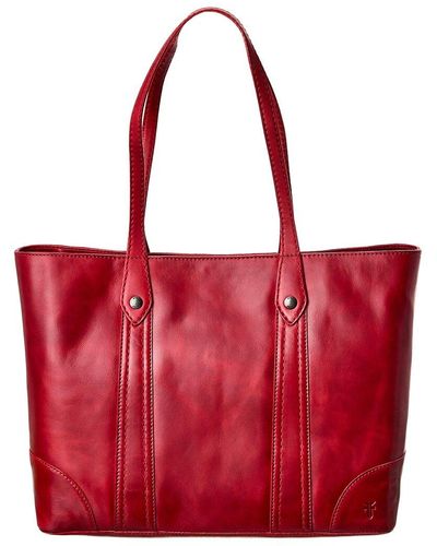 Frye Melissa Leather Shopper Tote - Red