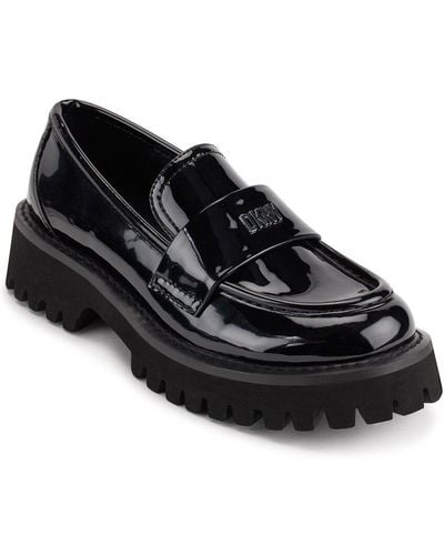 DKNY Gibbous Leather Loafer - Black
