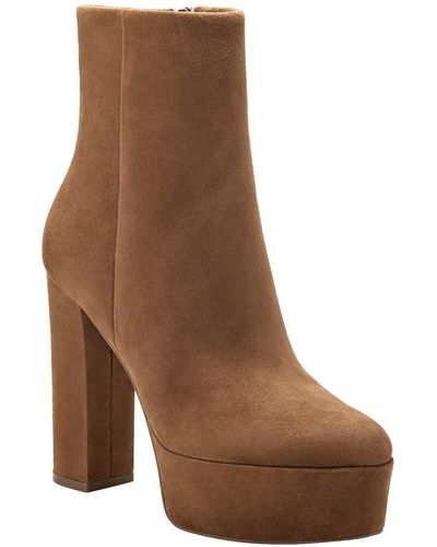 Marc Fisher Caled Leather Bootie - Brown