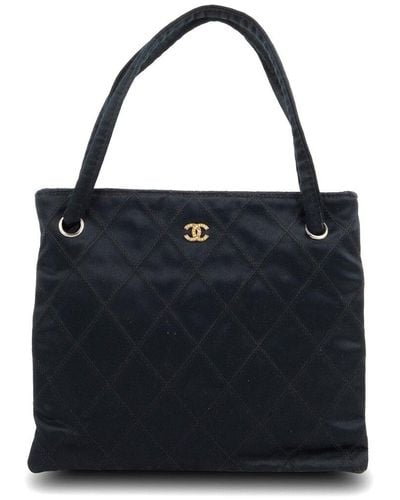 Chanel Satin Strass Tote (Authentic Pre-Owned) - Black