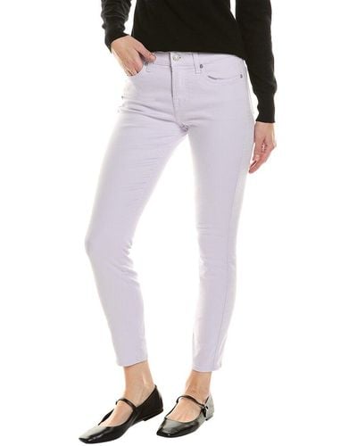 7 For All Mankind Gwenevere Light Lilac Ankle Skinny Jean - Purple