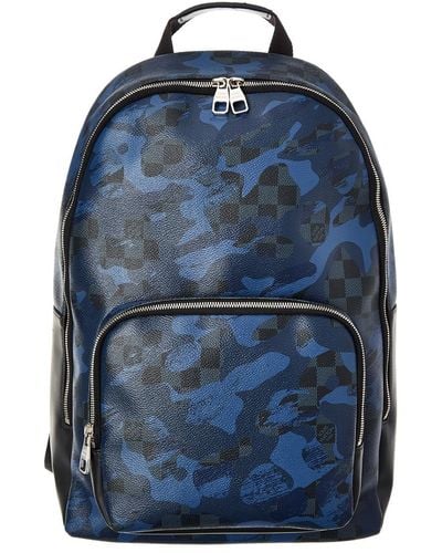 Louis Vuitton Drawstring Backpack Limited Edition Damier Cobalt