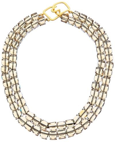 Kenneth Jay Lane 18k Plated Multi-row Necklace - Metallic