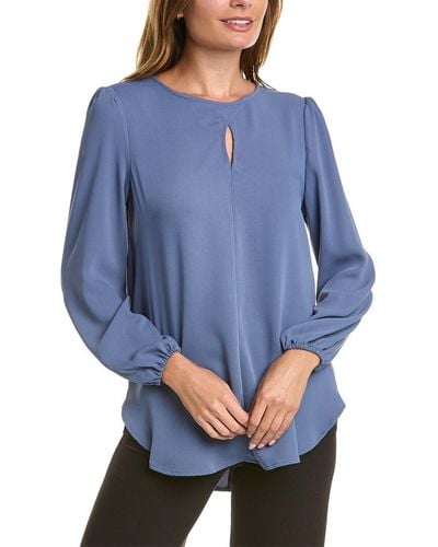 Tahari Keyhole Top - Blue