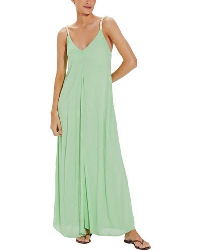 ViX Solid Lilly Long Cover Up - Green
