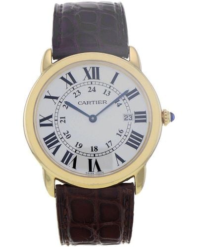 Cartier Ronde Louis Watch Circa 2010S (Authentic Pre-Owned) - Grey