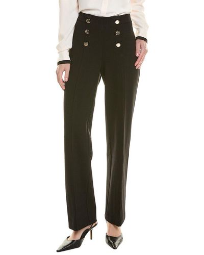 Anne Klein High-rise Wide Leg Pant - Green