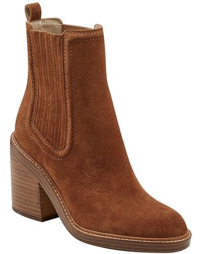 Marc Fisher Halida Leather Bootie - Brown