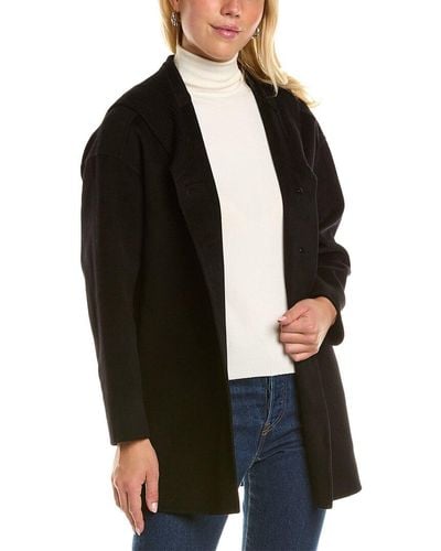 Forte Hooded Wool & Cashmere-blend Coat - Black