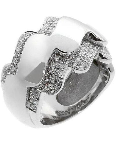 Van Cleef & Arpels 18K 0.70 Ct. Tw. Diamond Wave Ring (Authentic Pre-Owned) - Grey