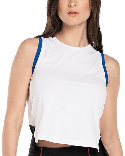 Lucky in Love Duel Crop Tank - White
