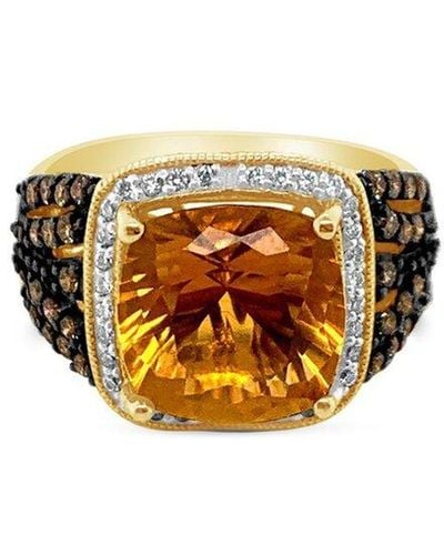 Le Vian Le Vian 14k Honey Gold 3.86 Ct. Tw. Diamond & Citrine Ring - White