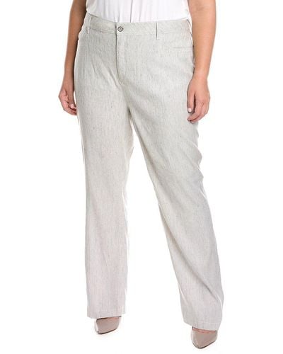 NYDJ Linen-blend Trouser - Gray