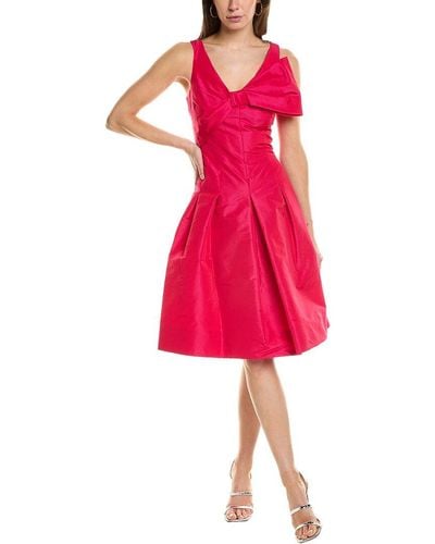 Teri Jon Taffeta A-line Dress - Red