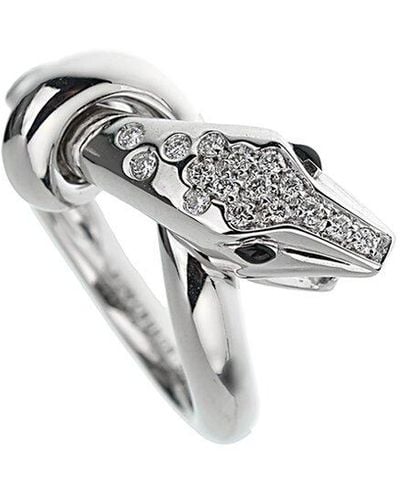 Boucheron 18K 0.30 Ct. Tw. Diamond Kaa Snake Ring (Authentic Pre-Owned) - White