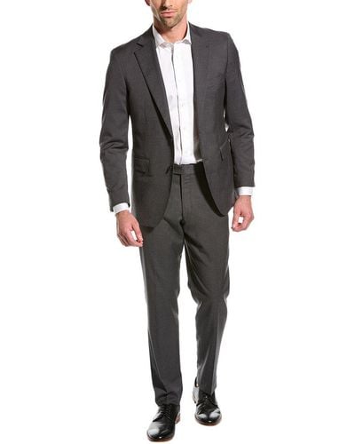 ALTON LANE The Mercantile Tailored Fit Suit With Flat Front Pant - Black