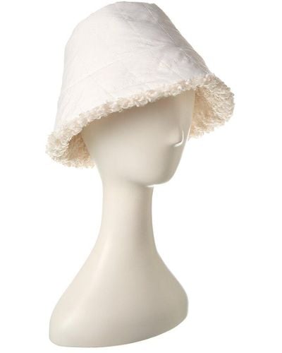 Adrienne Landau Reversible Bucket Hat - White