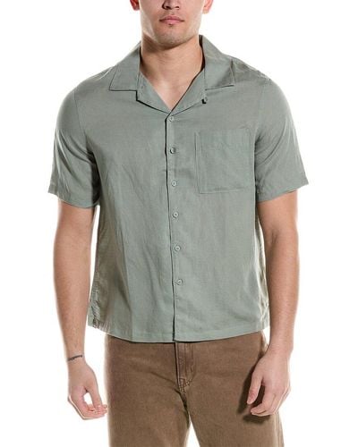 Onia Jack Air Linen-blend Shirt - Gray