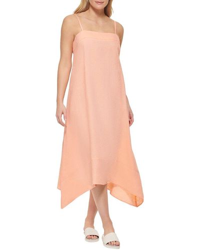 DKNY Linen Cami Dress - Pink