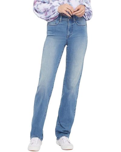 NYDJ High Rise Relaxed Straight Jean - Blue