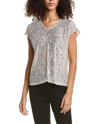 Vince Camuto Sequin Blouse - White