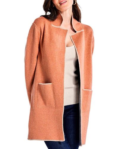 NIC+ZOE Nic + Zoe Cool Nights Knit Jacket - Orange