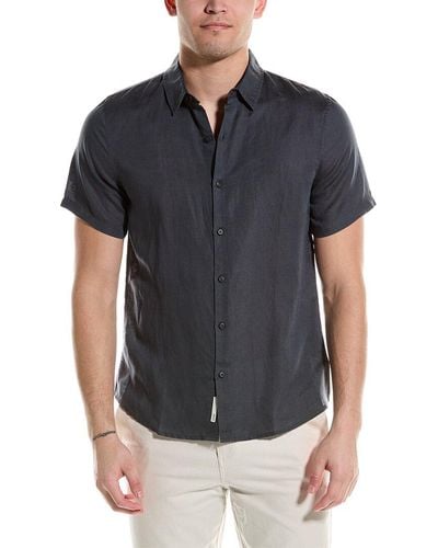Onia Jack Air Linen-blend Shirt - Black