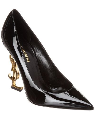 Saint Laurent Opyum Point-toe Patent Leather Court Shoes - Black