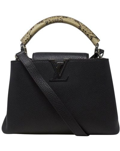 Louis Vuitton Limited Edition Taurillon Leather Small Capucine (Authentic Pre-Owned) - Black