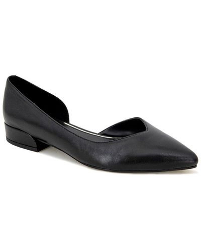 Kenneth Cole Carolyn Leather Pointed Toe D'orsay Heels - Black