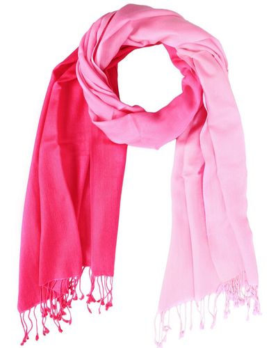Saachi Cashmere & Silk Scarf - Pink
