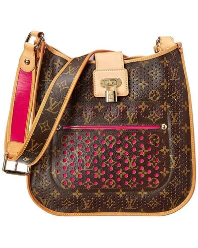 Louis Vuitton Limited Edition Pink Perforated Monogram Canvas Musette - Multicolor