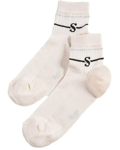 Stems Ankle Sock - White